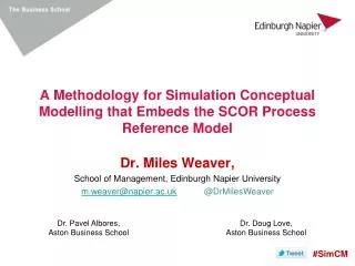 A Methodology for Simulation Conceptual Modelling that Embeds the SCOR Process Reference Model
