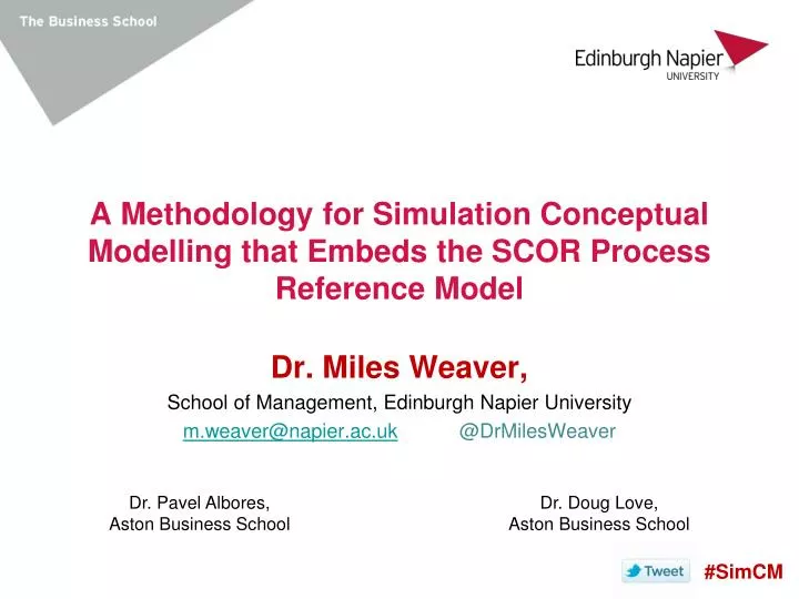 a methodology for simulation conceptual modelling that embeds the scor process reference model