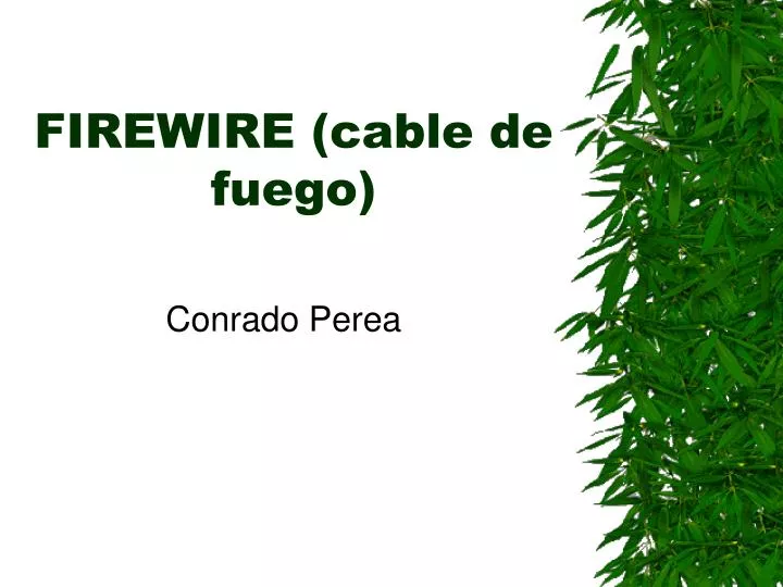 firewire cable de fuego