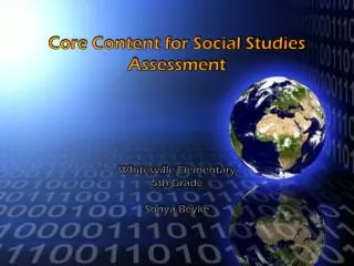 Core Content for Social Studies Assessment