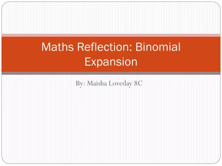 maths reflection binomial expansion