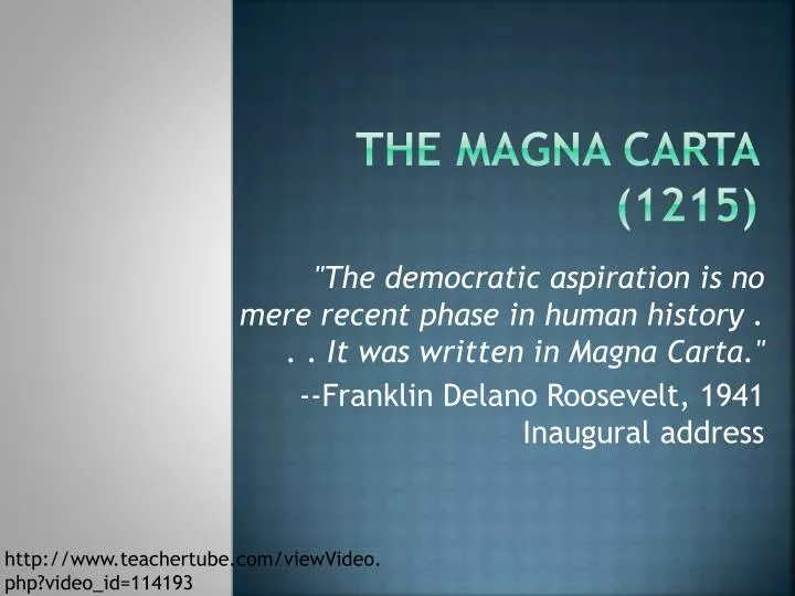 the magna carta 1215
