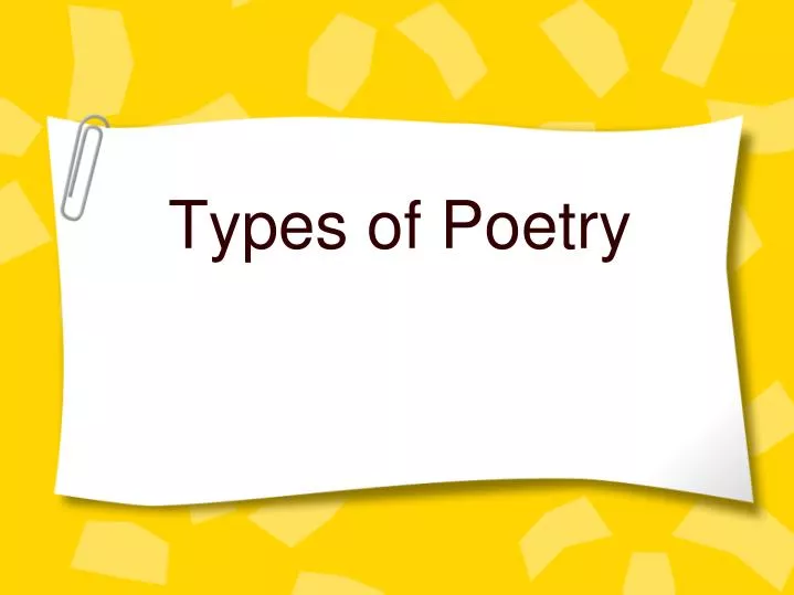 types of poetry