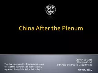 China After the Plenum