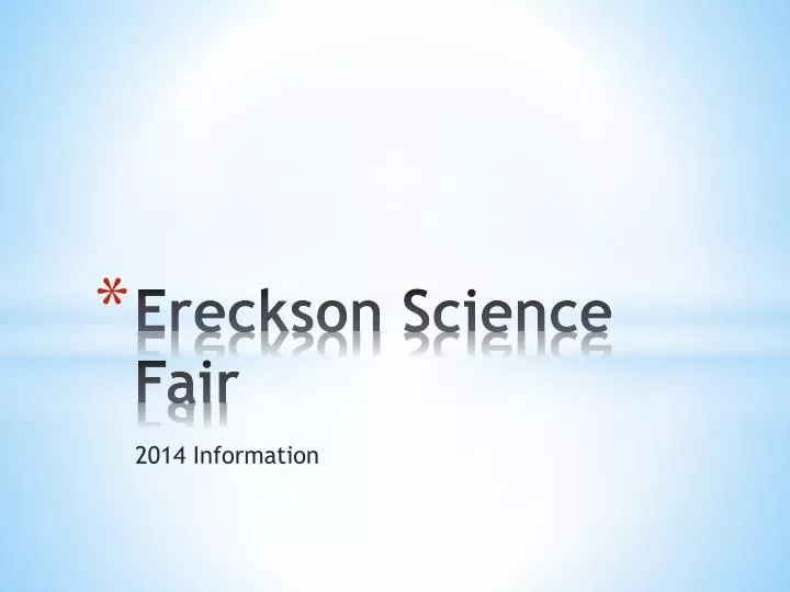 ereckson science fair