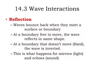 14.3 W ave Interactions