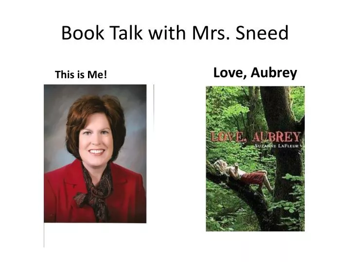 book talk with mrs sneed