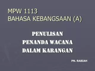 mpw 1113 bahasa kebangsaan a