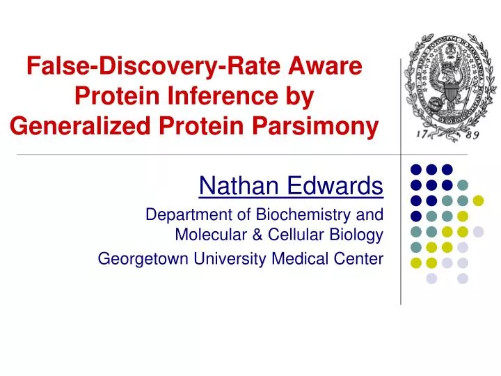 false discovery rate aware protein inference by generalized protein parsimony
