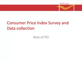 Consumer Price Index Survey and Data collection