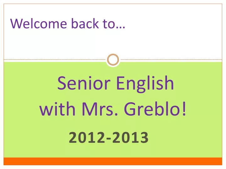 senior english with mrs greblo
