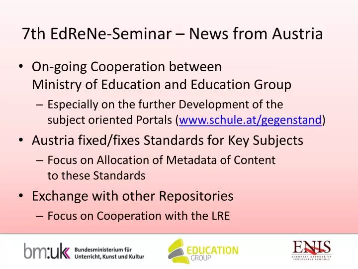 7th edrene seminar news from austria