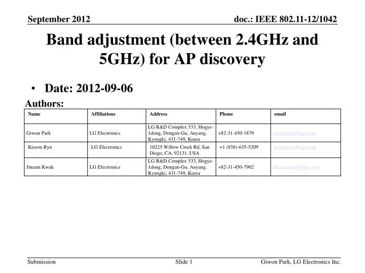 band adjustment between 2 4ghz and 5ghz for ap discovery