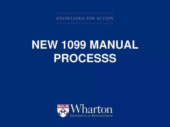 new 1099 manual processs