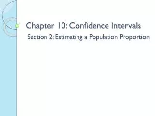 chapter 10 confidence intervals