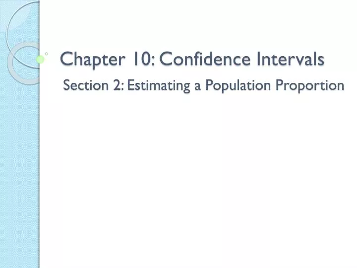 chapter 10 confidence intervals