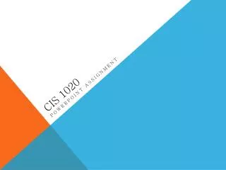 CIS 1020