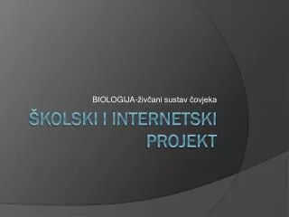 biologija iv ani sustav ovjeka