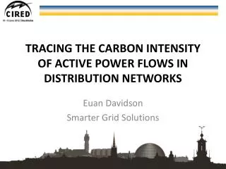 Tracing the CARBON intensity of active power flows in distribution networks