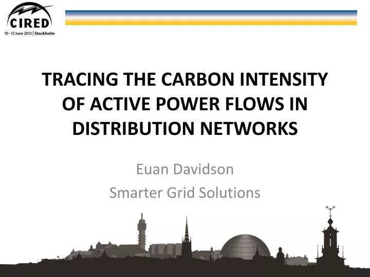 tracing the carbon intensity of active power flows in distribution networks