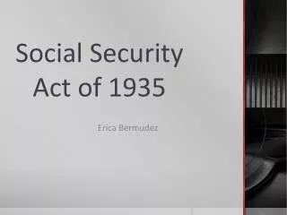 Social Security Act of 1935