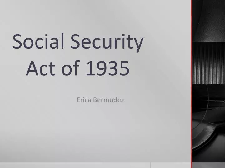 social security act of 1935
