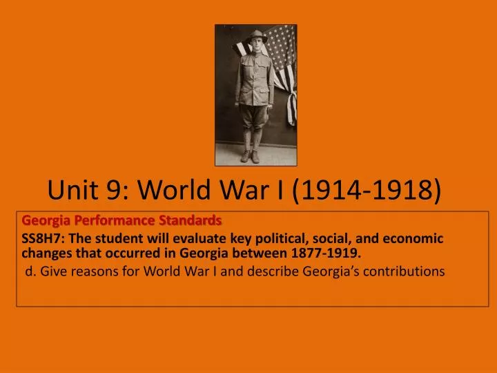 unit 9 world war i 1914 1918