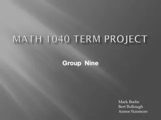 math 1040 term project