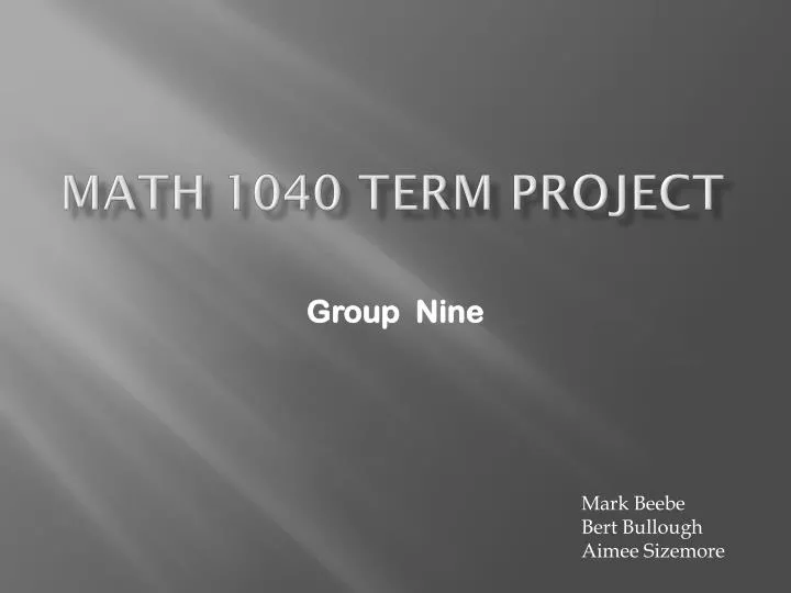 math 1040 term project