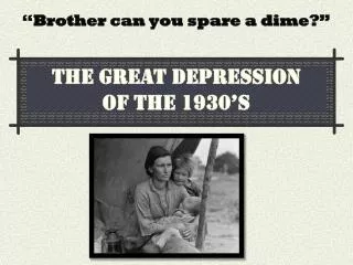 the great depression of the 1930 s