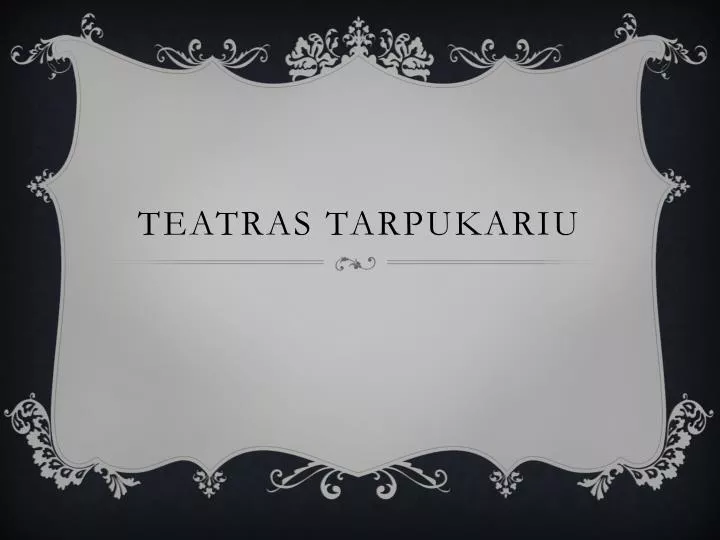 teatras tarpukariu