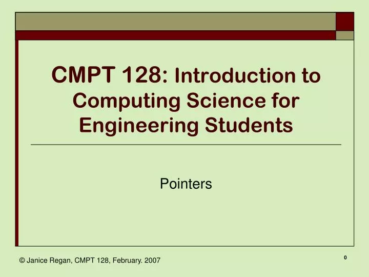 cmpt 128 introduction to computing science for engineering students