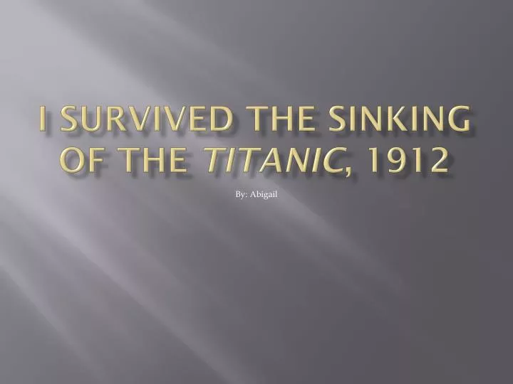 i survived the sinking of the titanic 1912
