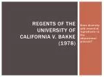 Regents of the University of California v. Bakke (1978)