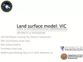 Land surface model: VIC