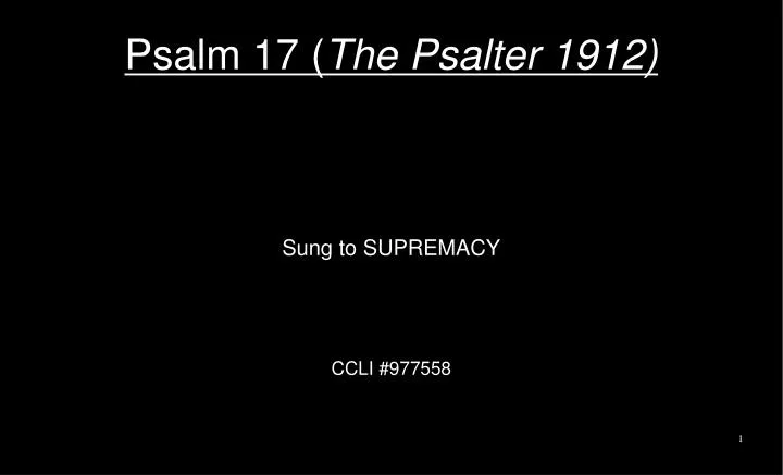 psalm 17 the psalter 1912