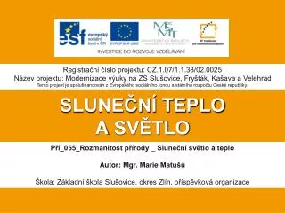 slune n teplo a sv tlo