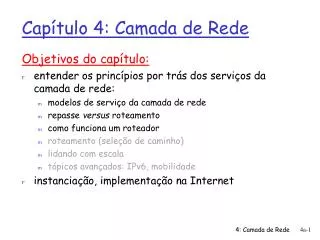 cap tulo 4 camada de rede