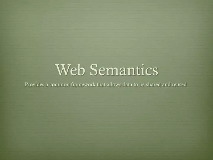 web semantics