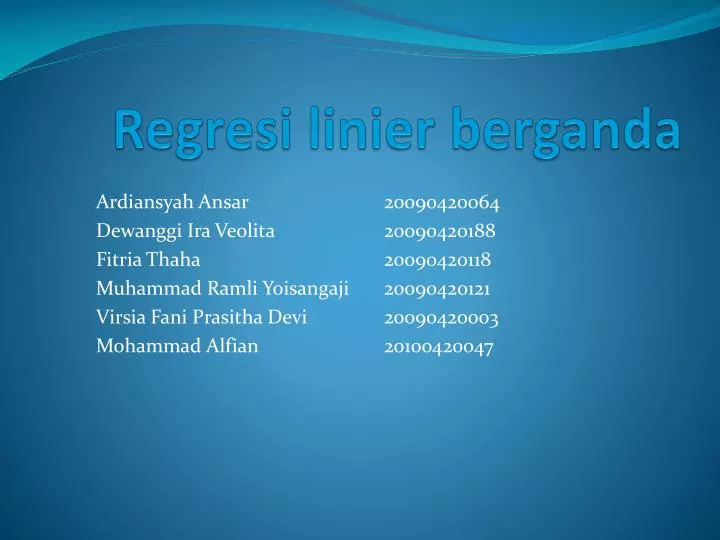 regresi linier berganda