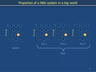 Properties of a little system in a big world