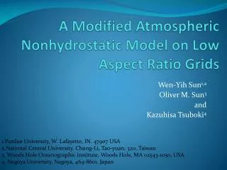 A Modified Atmospheric Nonhydrostatic Model on Low Aspect Ratio Grids