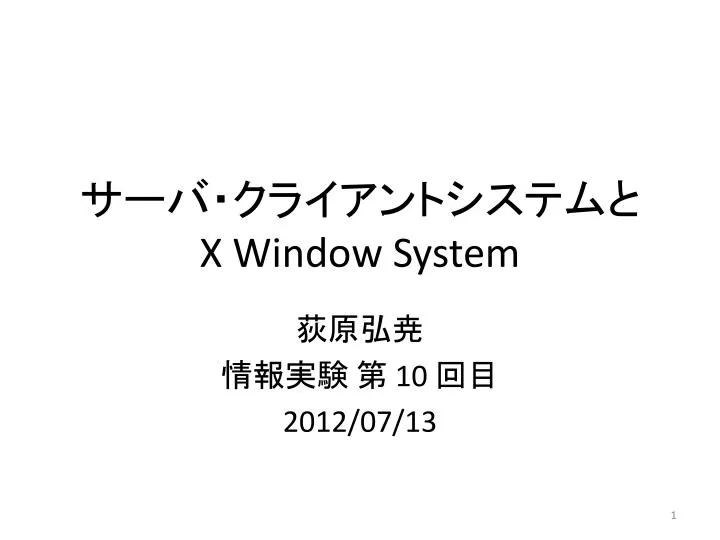 x window system