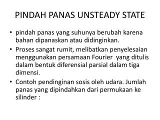 pindah panas unsteady state