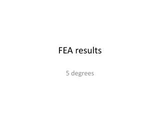 FEA results