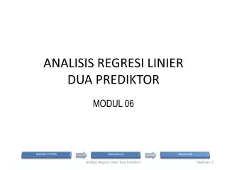 analisis regresi linier dua prediktor