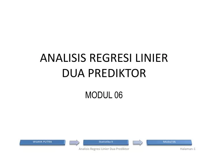 analisis regresi linier dua prediktor