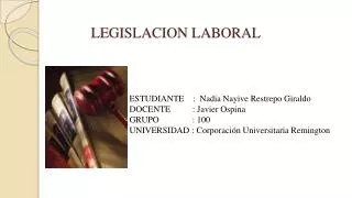 legislacion laboral