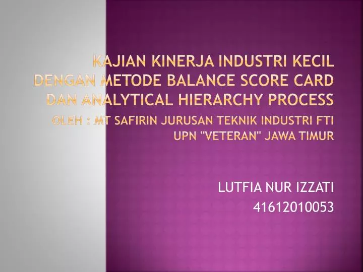 lutfia nur izzati 41612010053