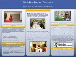 Teaching educators across the state about the many products we get from corn.
